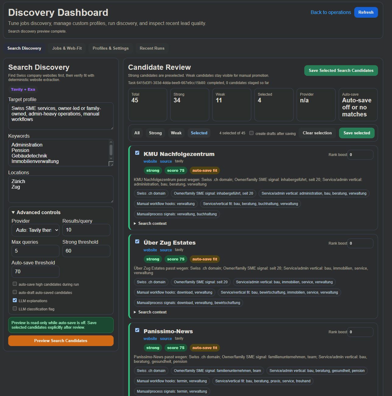 Outreach Automation - Cold Outreach und Prospect Dashboard