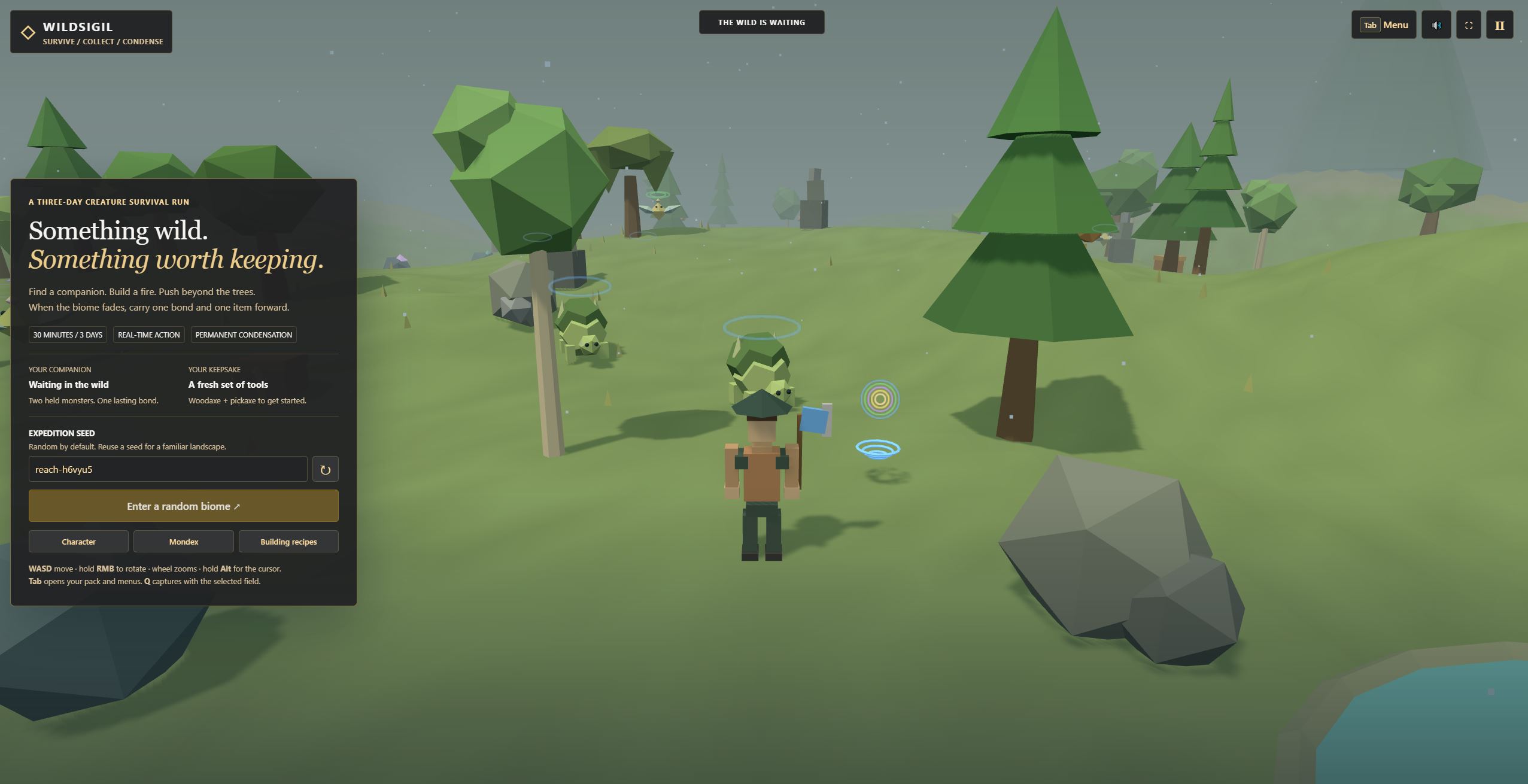 Wildsigil - Browser-Roguelike mit Voxel-Kreaturen in three.js